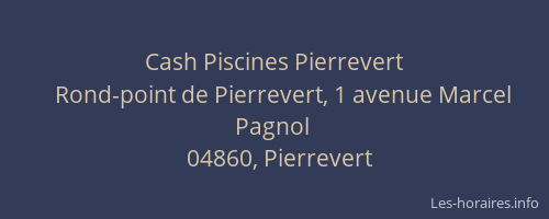 Cash Piscines Pierrevert