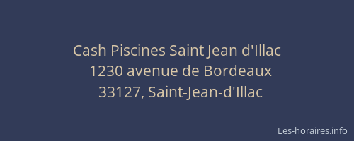 Cash Piscines Saint Jean d'Illac