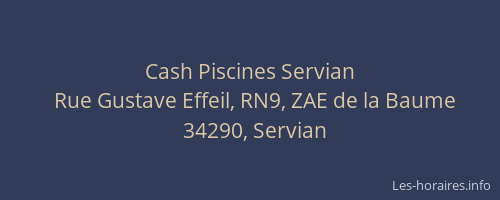 Cash Piscines Servian