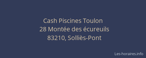 Cash Piscines Toulon
