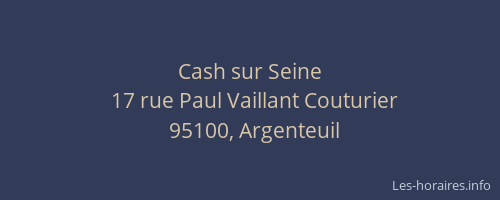 Cash sur Seine