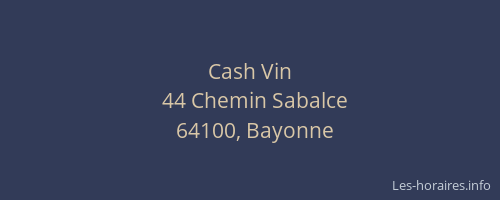 Cash Vin