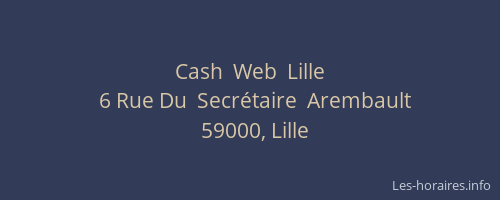 Cash  Web  Lille