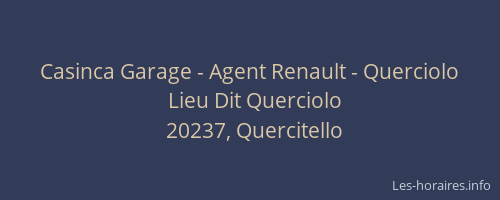 Casinca Garage - Agent Renault - Querciolo