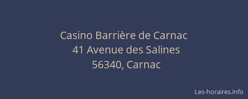 Casino Barrière de Carnac