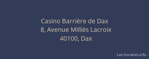 Casino Barri&egrave;re de Dax
