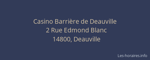 Casino Barri&egrave;re de Deauville