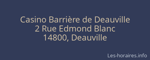 Casino Barrière de Deauville