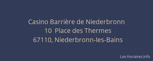 Casino Barrière de Niederbronn