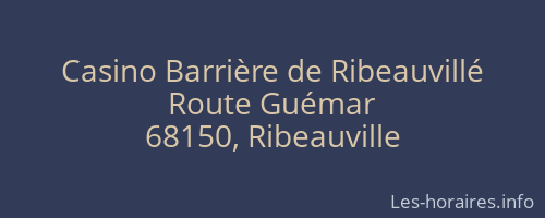 Casino Barrière de Ribeauvillé