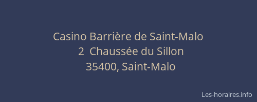Casino Barrière de Saint-Malo