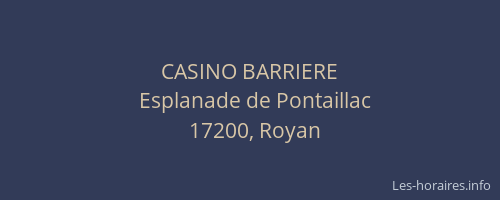 CASINO BARRIERE