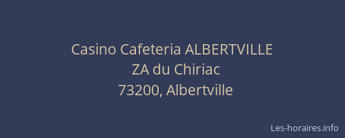 Casino Cafeteria ALBERTVILLE