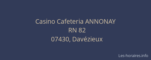 Casino Cafeteria ANNONAY