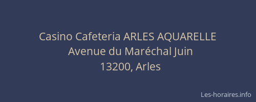 Casino Cafeteria ARLES AQUARELLE