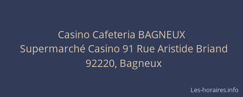 Casino Cafeteria BAGNEUX