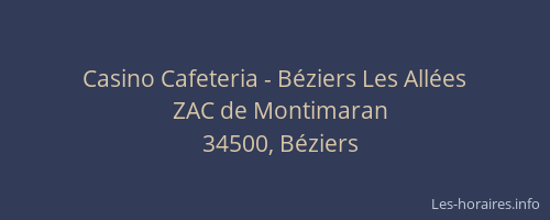Casino Cafeteria - Béziers Les Allées