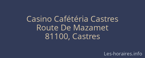 Casino Cafétéria Castres