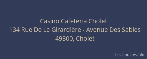 Casino Cafeteria Cholet
