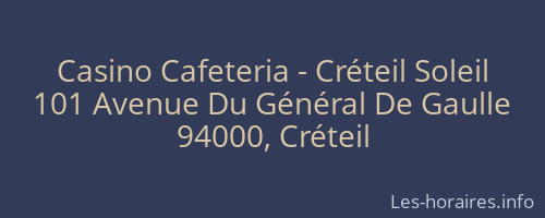 Casino Cafeteria - Créteil Soleil