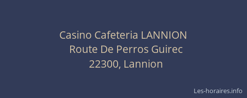 Casino Cafeteria LANNION