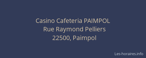 Casino Cafeteria PAIMPOL