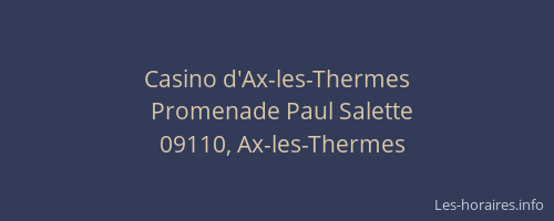 Casino d'Ax-les-Thermes