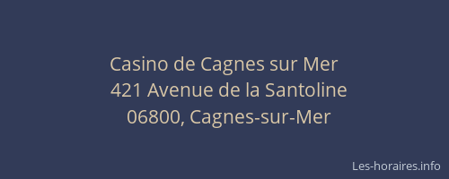 Casino de Cagnes sur Mer