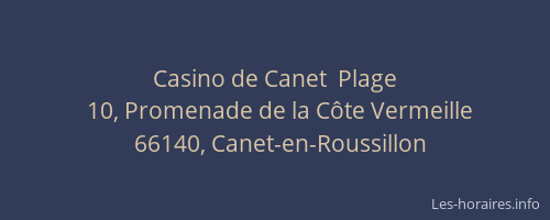 Casino de Canet  Plage