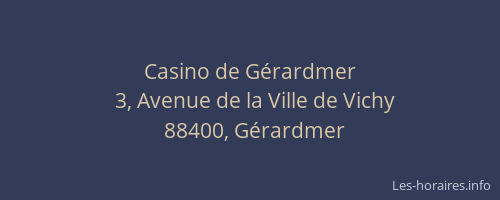 Casino de G&eacute;rardmer