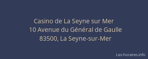 Casino de La Seyne sur Mer