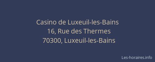 Casino de Luxeuil-les-Bains