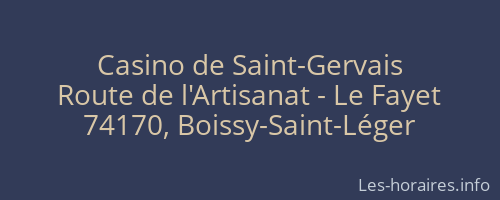 Casino de Saint-Gervais