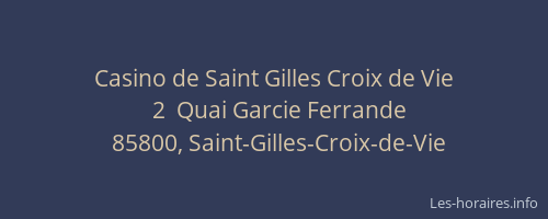 Casino de Saint Gilles Croix de Vie