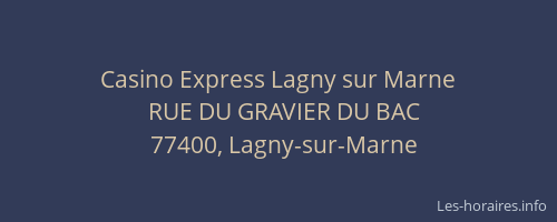 Casino Express Lagny sur Marne