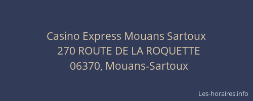 Casino Express Mouans Sartoux