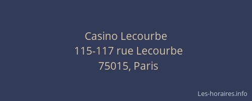 Casino Lecourbe