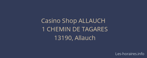 Casino Shop ALLAUCH