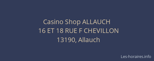 Casino Shop ALLAUCH