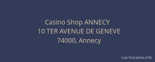 Casino Shop ANNECY