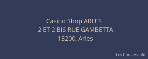 Casino Shop ARLES