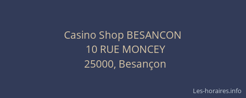 Casino Shop BESANCON
