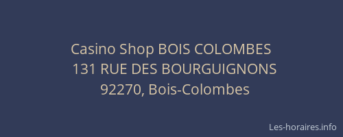 Casino Shop BOIS COLOMBES