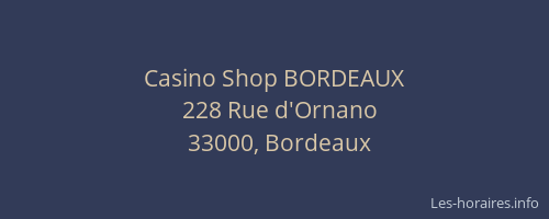 Casino Shop BORDEAUX