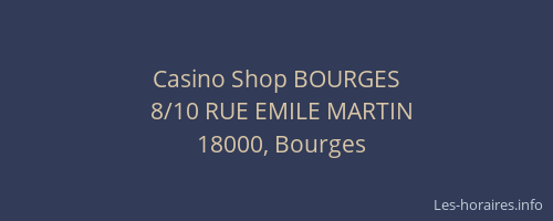 Casino Shop BOURGES