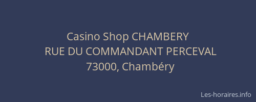 Casino Shop CHAMBERY