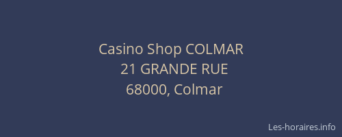 Casino Shop COLMAR