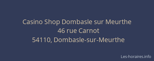 Casino Shop Dombasle sur Meurthe