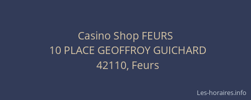 Casino Shop FEURS