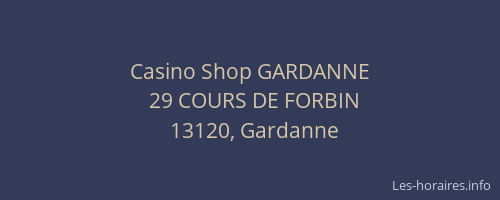 Casino Shop GARDANNE